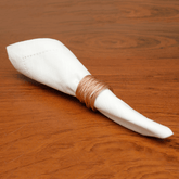 Jogo 2 Guardanapos Ponto Ajour de Algodão Off White 40cm x 40cm